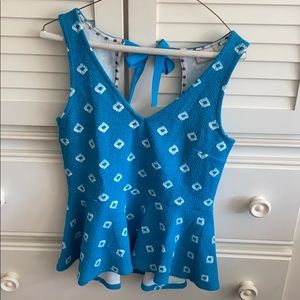Anthropologie Peplum Tank Top - Medium